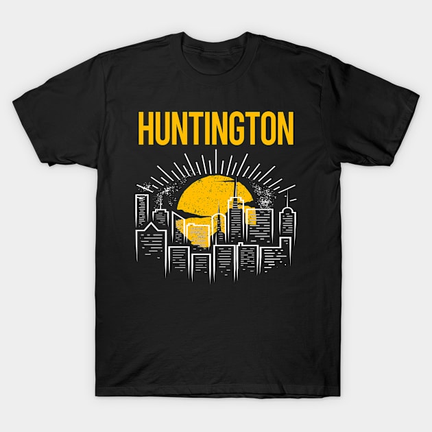 Yellow Moon Huntington T-Shirt by flaskoverhand